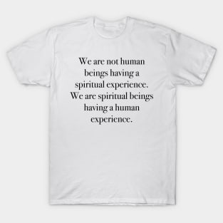 We are spiritual beings T-Shirt